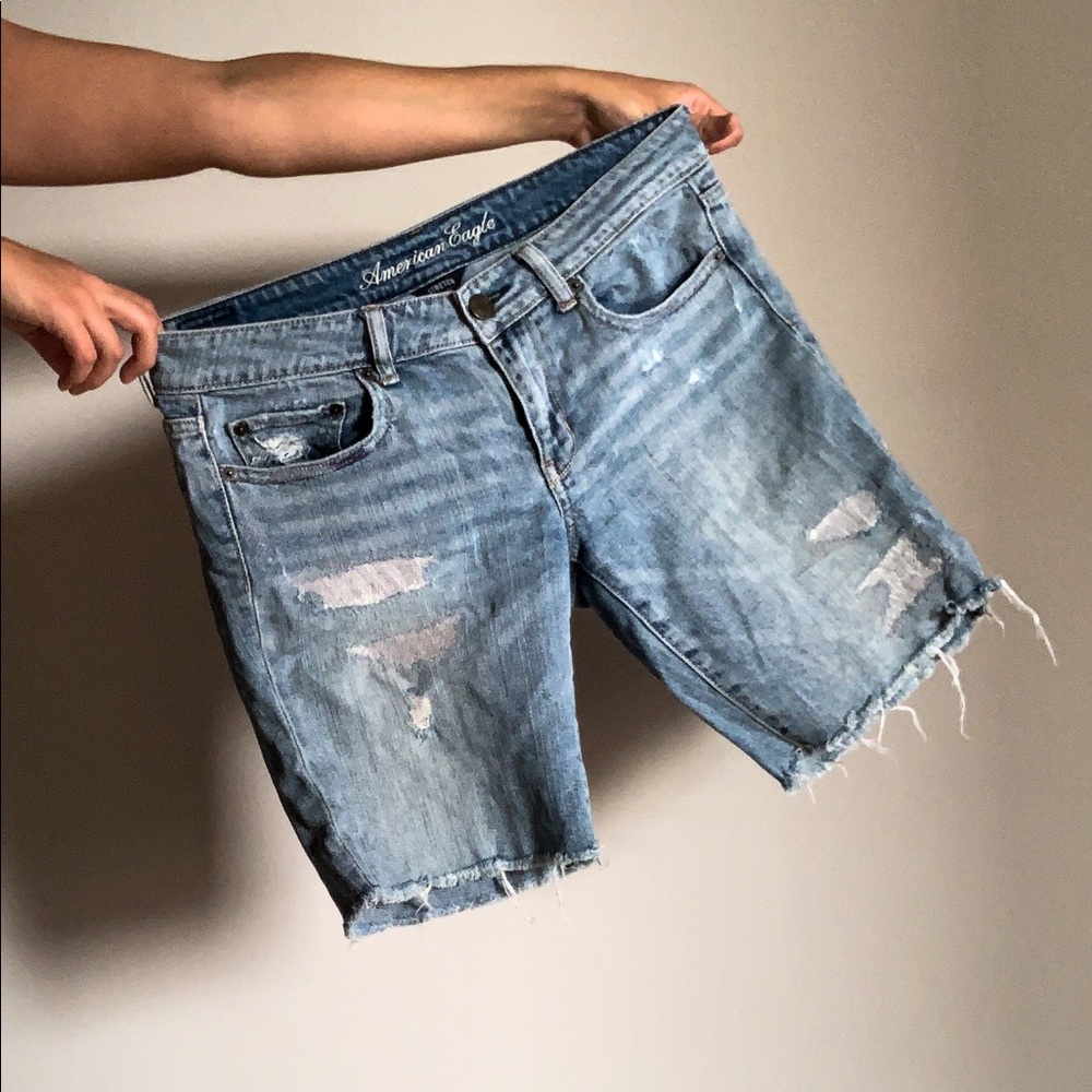 AE denim Bermuda shorts